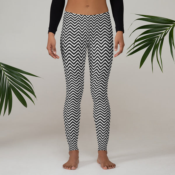 Black White Chevron Women's Leggings