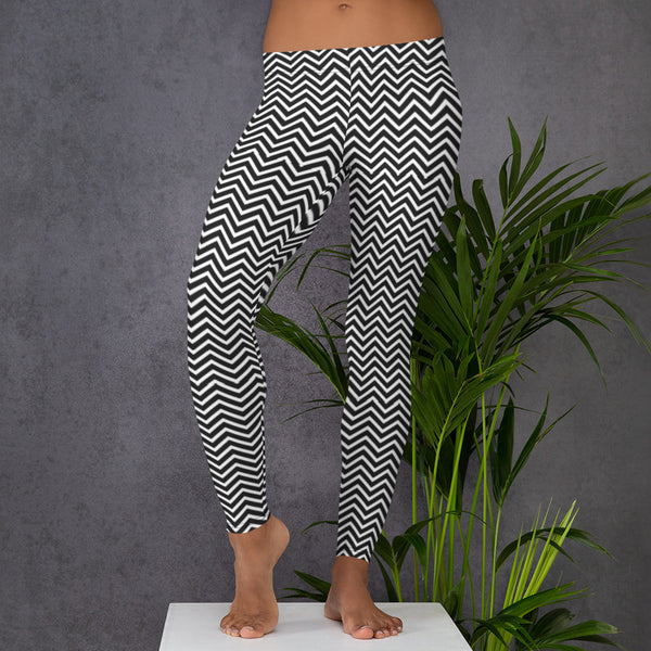 Black White Chevron Women's Leggings