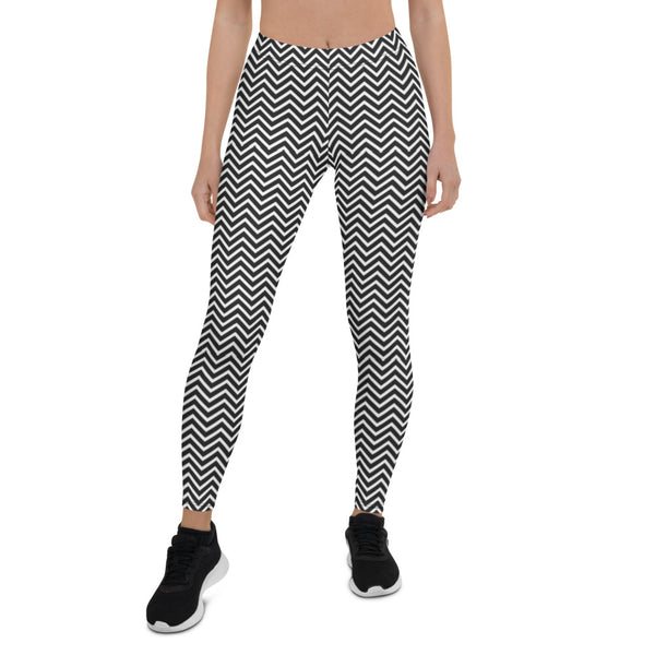 Black White Chevron Women's Leggings