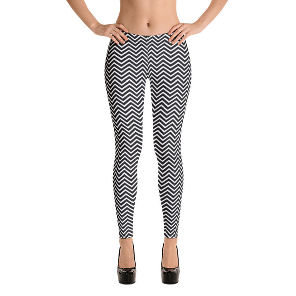 Black White Chevron Women's Leggings