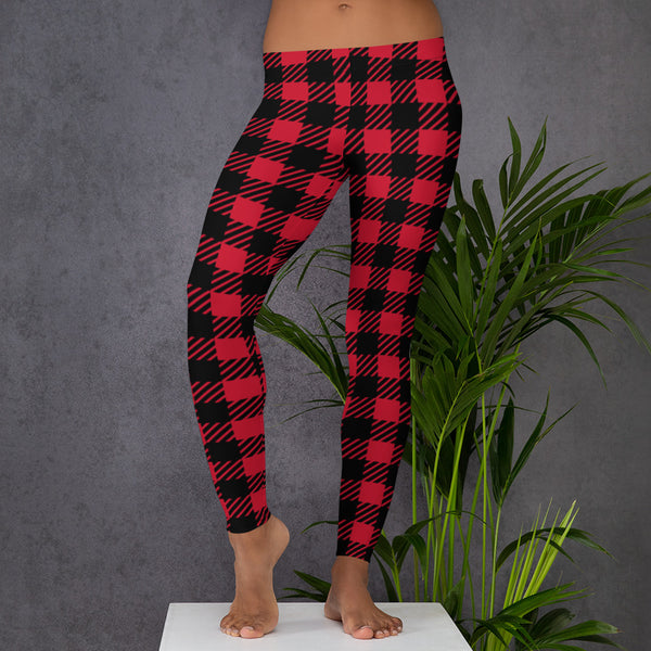 Buffalo Red Plaid Print Leggings