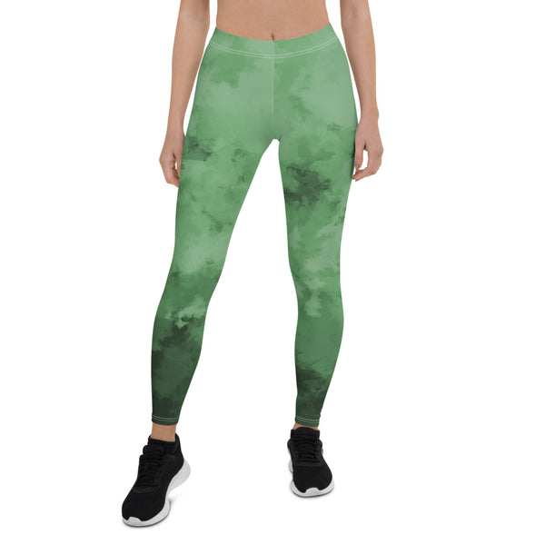 Green Abstract Leggings