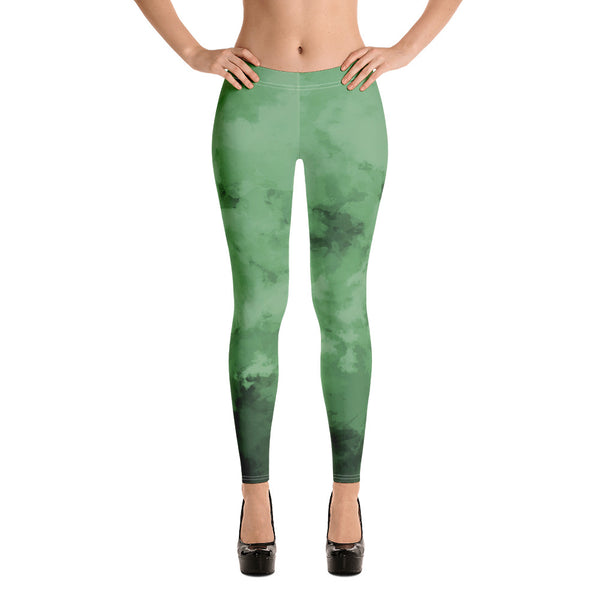 Green Abstract Leggings