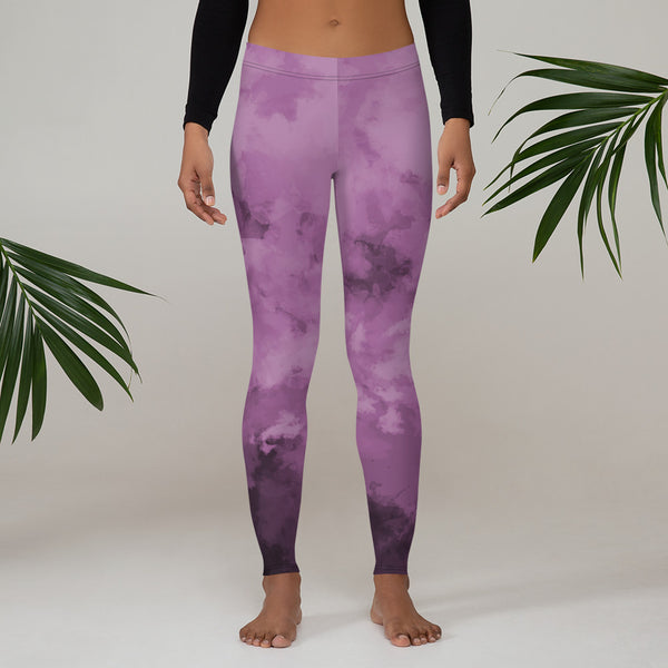 Purple Abstract Women's Casual Leggings