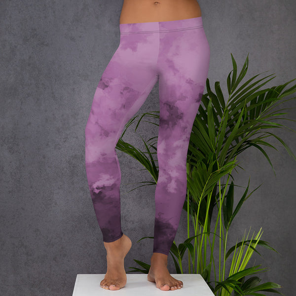 Purple Abstract Women's Casual Leggings