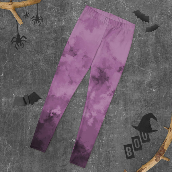 Purple Abstract Women's Casual Leggings