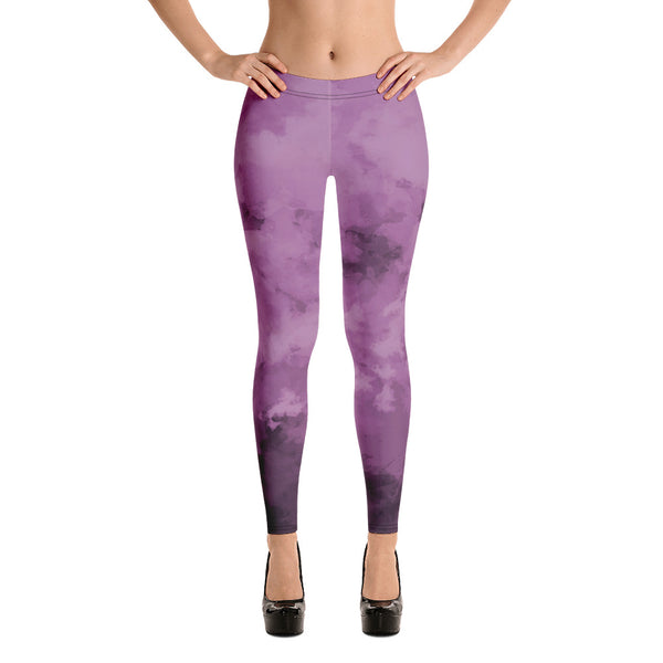 Purple Abstract Women's Casual Leggings