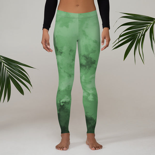 Green Abstract Leggings