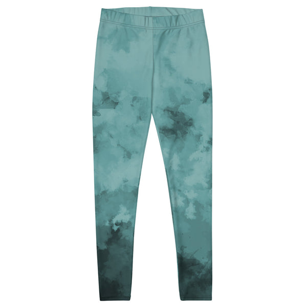 Blue Abstract Rose Women's Leggings