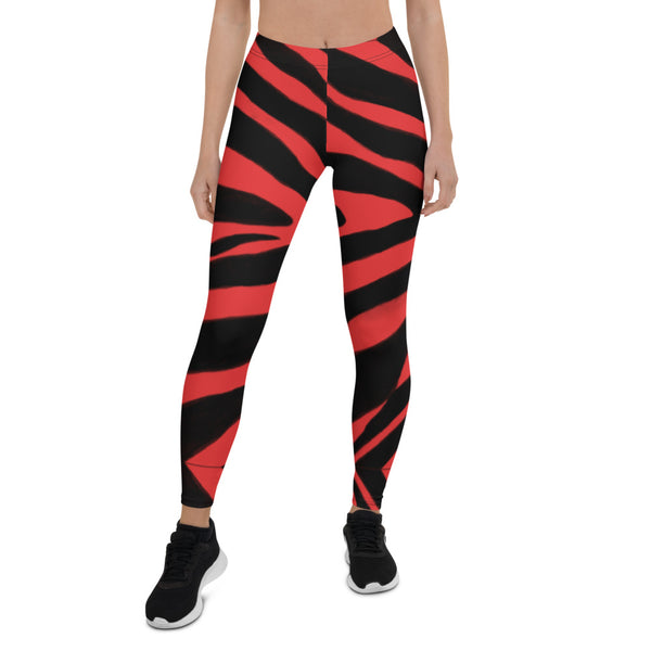 Red Zebra Casual Leggings