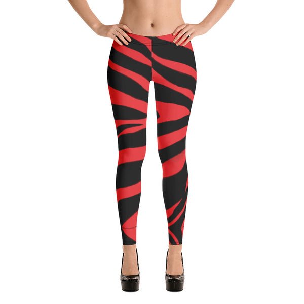 Red Zebra Casual Leggings