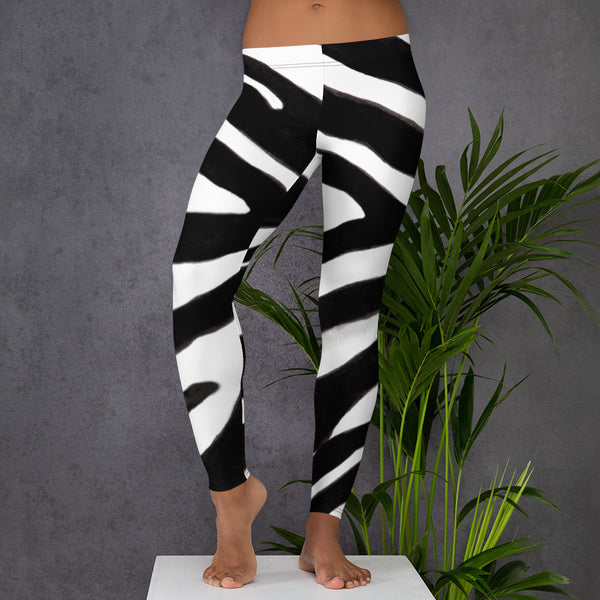 Black Zebra Print Leggings