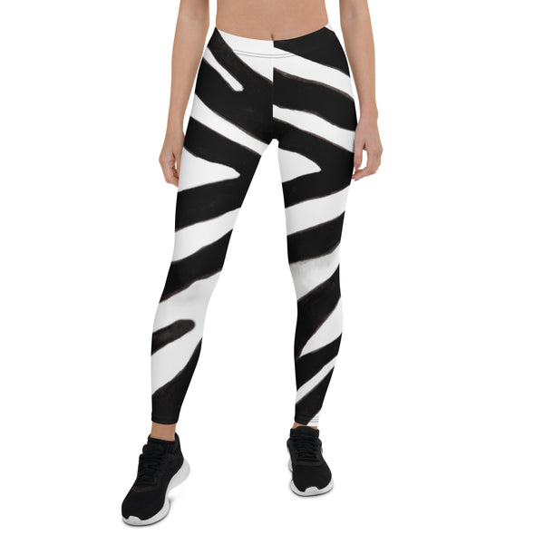 Black Zebra Print Leggings