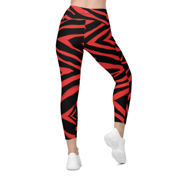 Red Zebra Leggings with pockets