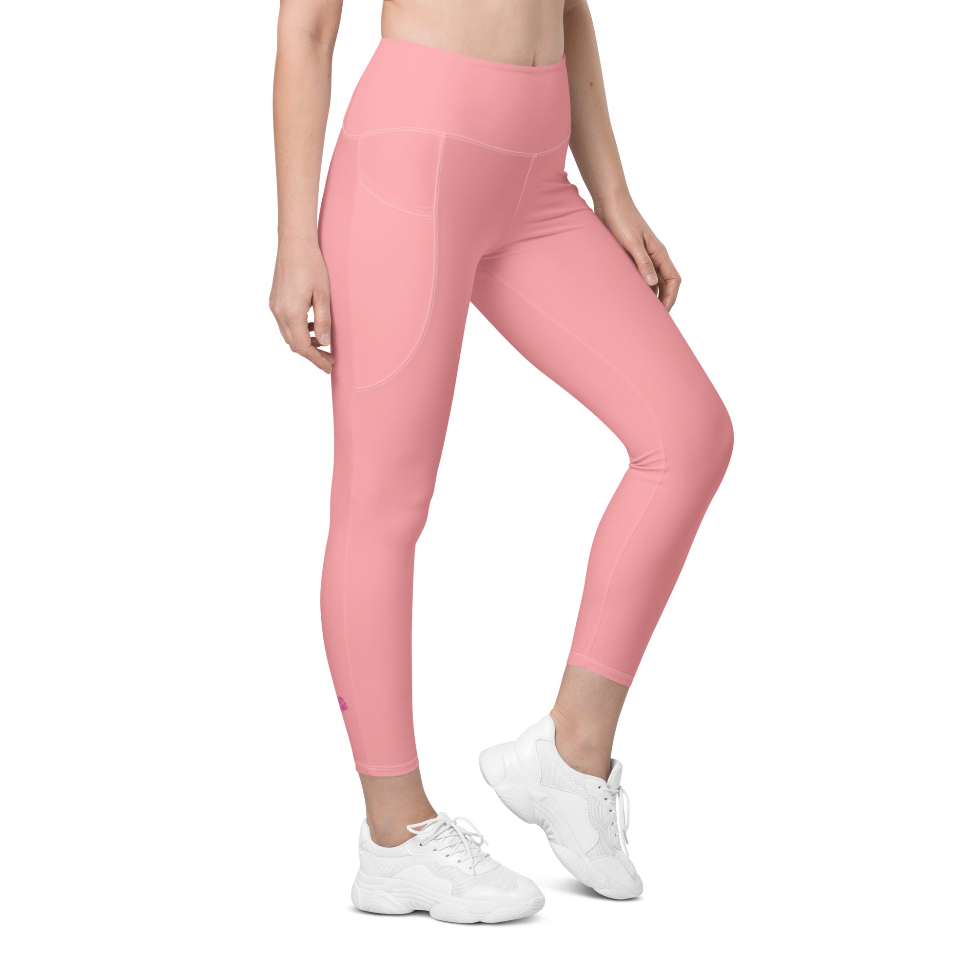 Light Pink Solid Color Casual Leggings, Best Solid Color Fashion Tight –  Heidikimurart Limited