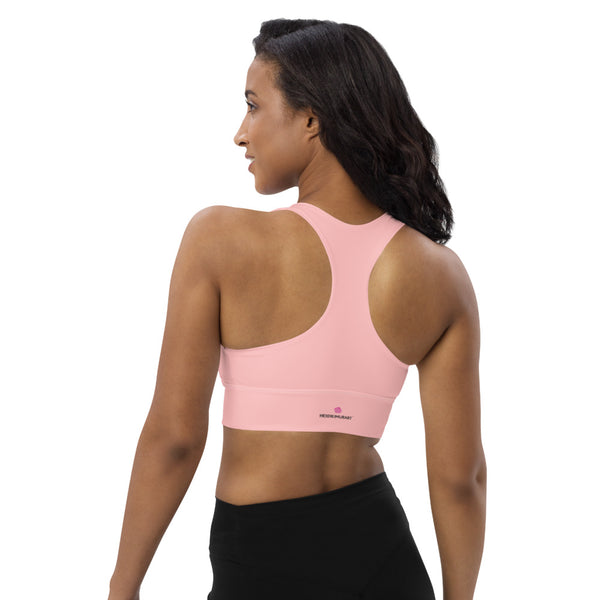 Pink Longline sports bra