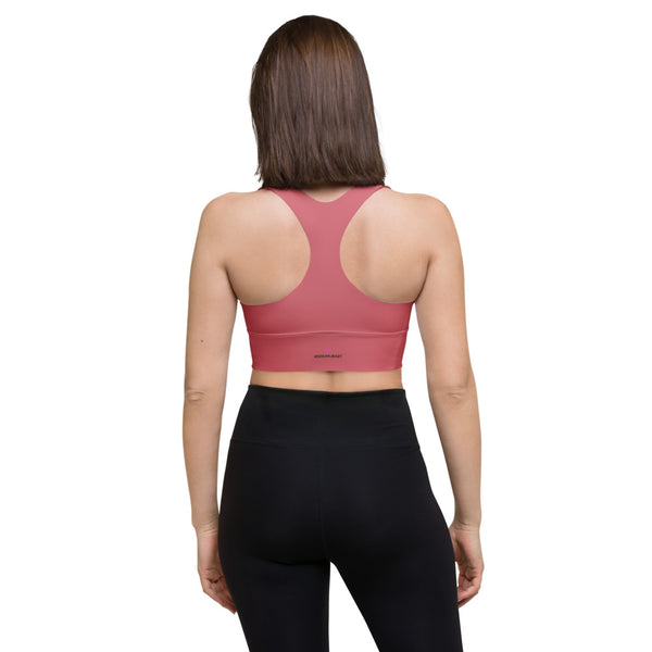 Pink Longline sports bra