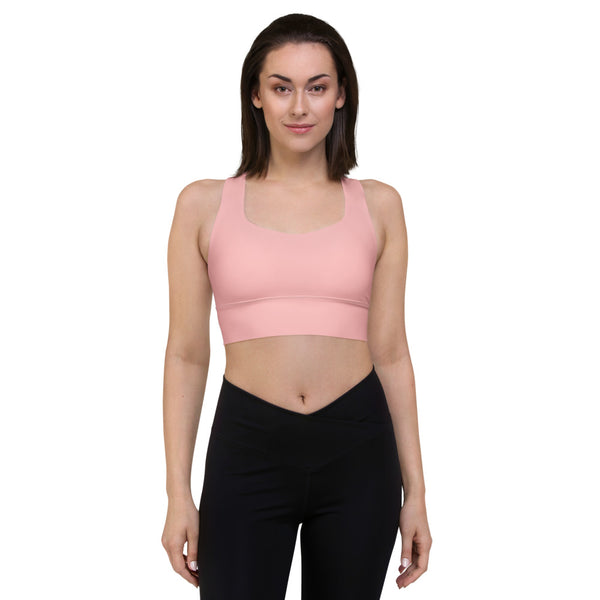 Longline Sports Bra Light Pink