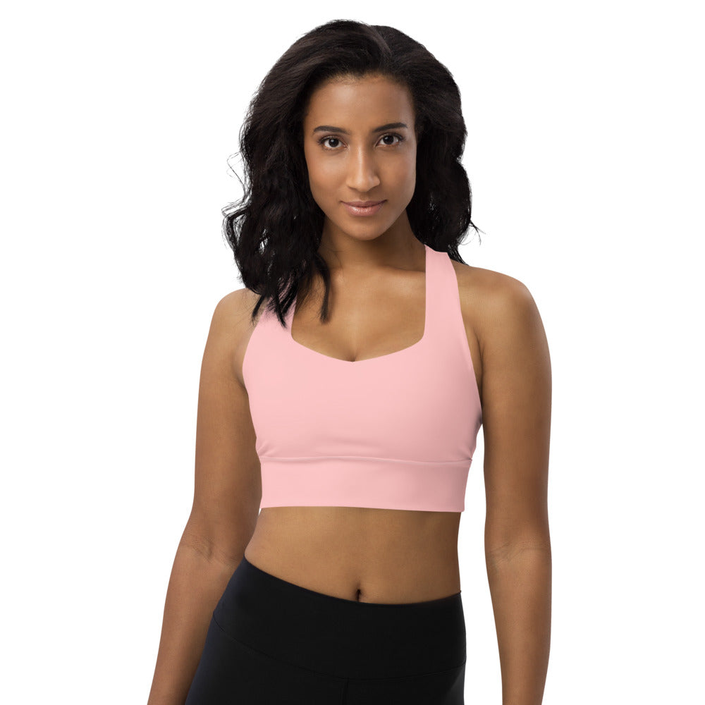 Pink Longline sports bra