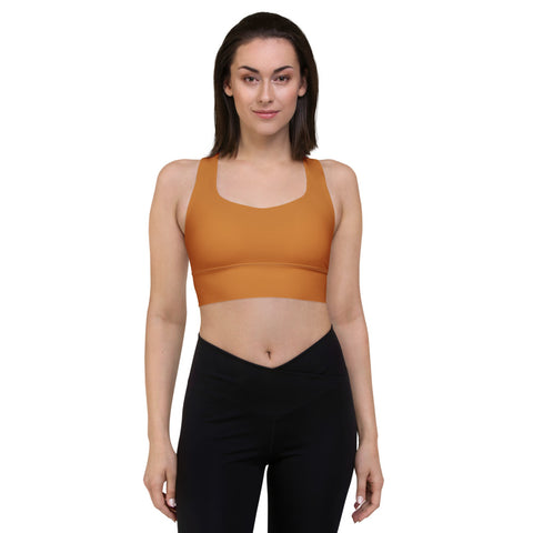 Orange Longline sports bra