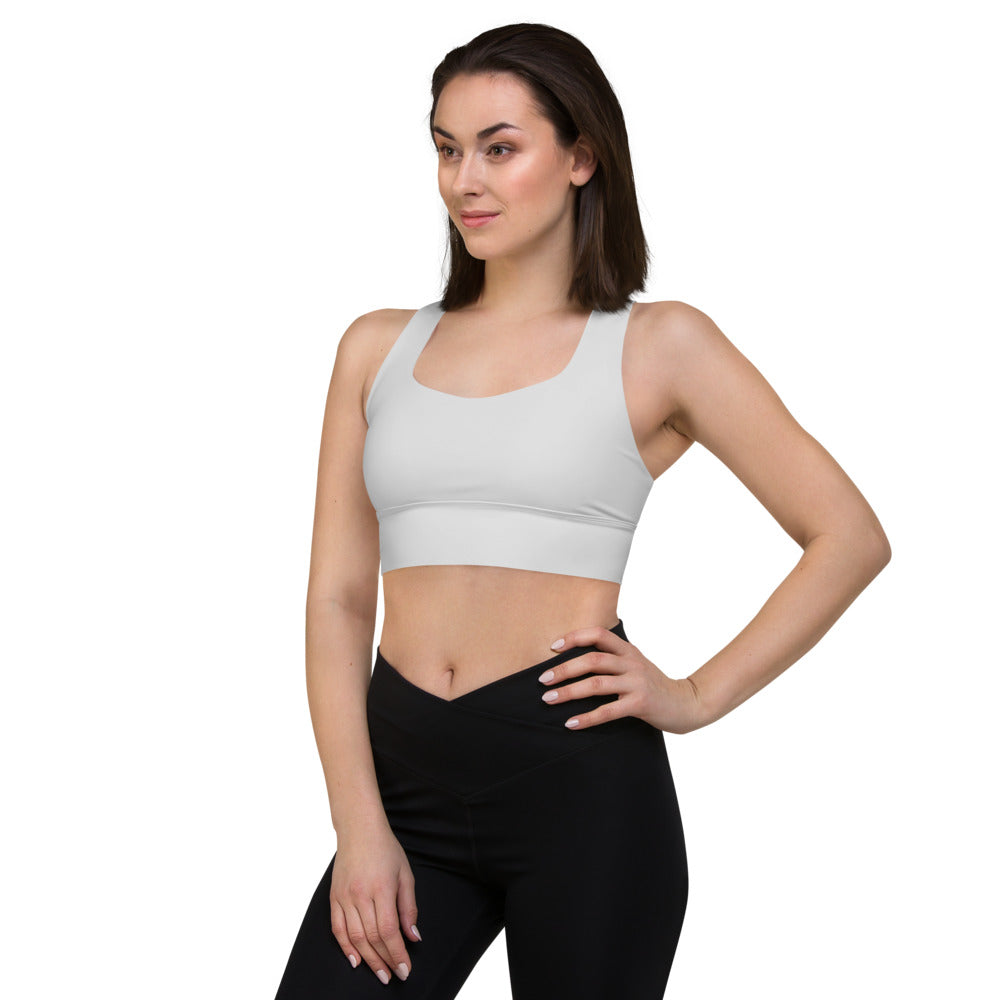 Solid Color Sports Bra for Women Workout Crop Tops for Yoga Gym Longline  Full Coverage Sports Bras Padded (XXL,A White) at  Women's Clothing  store