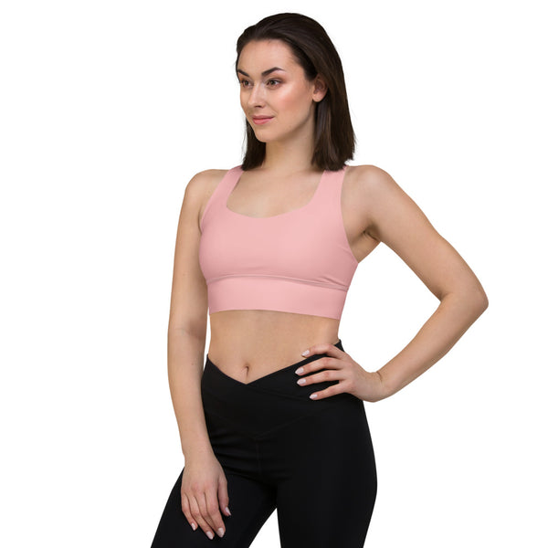Light Pink Longline sports bra