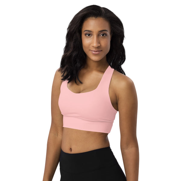 Pink Longline sports bra