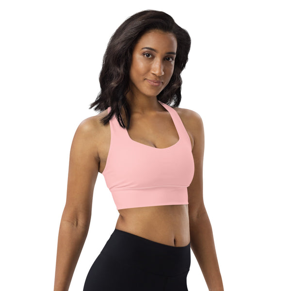 Pink Longline sports bra