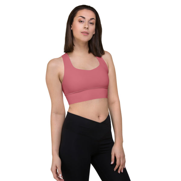 Pink Longline sports bra