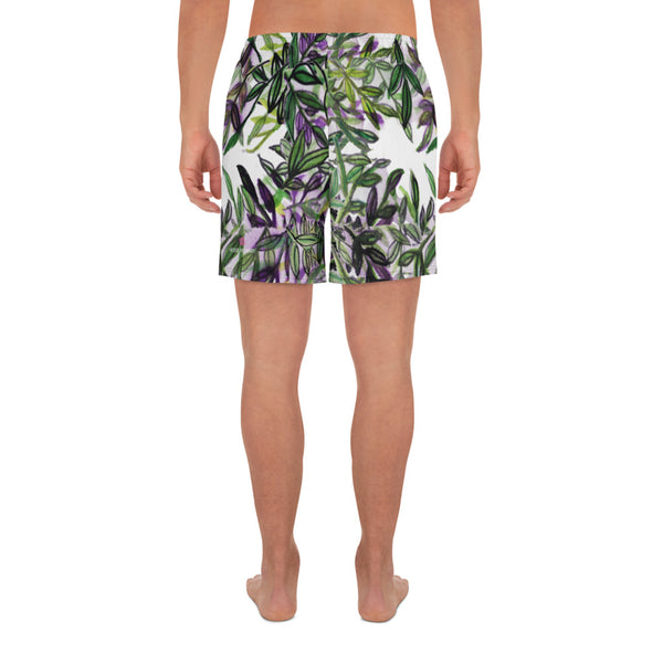 Tropical Print Men's Shorts, Best Men's Athletic Long Shorts