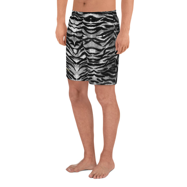Grey Tiger Men's Shorts, Best Men's Athletic Long Shorts