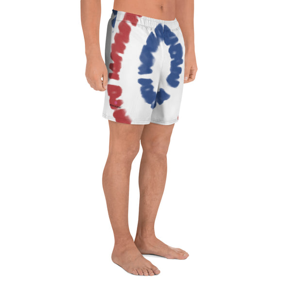 Tie Dye Men's Long Shorts, Men's Athletic Long Shorts