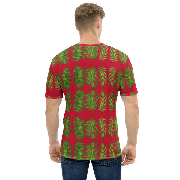 Red Tropical Leaf Men's t-shirt