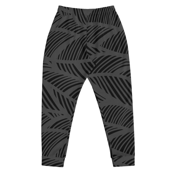 Grey Black Abstract Men's Joggers, Gray Black Casual Minimalist Slim-Fit Designer Ultra Soft & Comfortable Men's Joggers, Men's Jogger Pants-Made in USA/EU/MX (US Size: XS-3XL) 