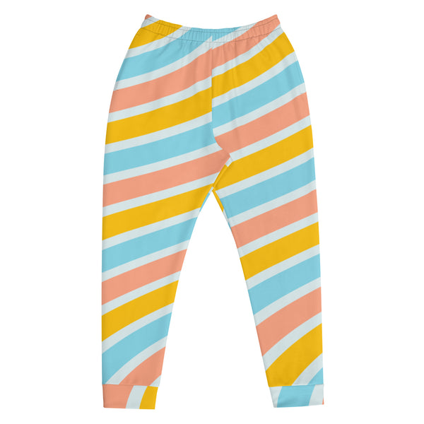 , Swirl Rainbow Striped Print Men's Sweatpants - Made in USA/EU/MX Abstract Best Designer Casual Premium Slim-Fit Designer Ultra Soft & Comfortable Men's Joggers, Men's Jogger Pants-Made in USA/EU/MX (US Size: XS-3XL) 
