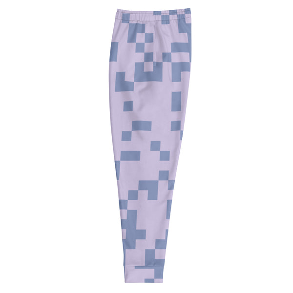 Pink Grey Geometric Men's Joggers, Colorful Geometric Abstract Print Casual&nbsp;Minimalist Slim-Fit&nbsp;Designer Ultra Soft &amp; Comfortable Men's Joggers, Men's Jogger Pants-Made in USA/EU/MX (US Size: XS-3XL)&nbsp;&nbsp;