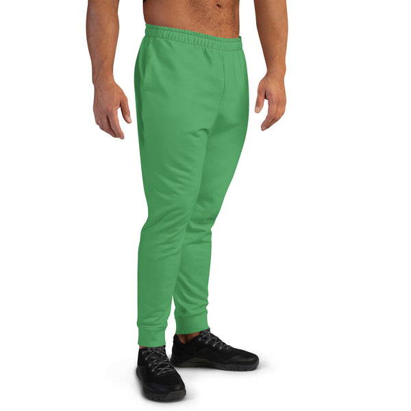 Mint Green Color Men's Joggers, Men's Green Solid Color Joggers, Joggers For Men, Casual Minimalist Slim-Fit Designer Ultra Soft & Comfortable Men's Joggers, Men's Jogger Pants-Made in USA/EU/MX (US Size: XS-3XL) White Joggers Men's Outfit, White Joggers, White Joggers For Men 