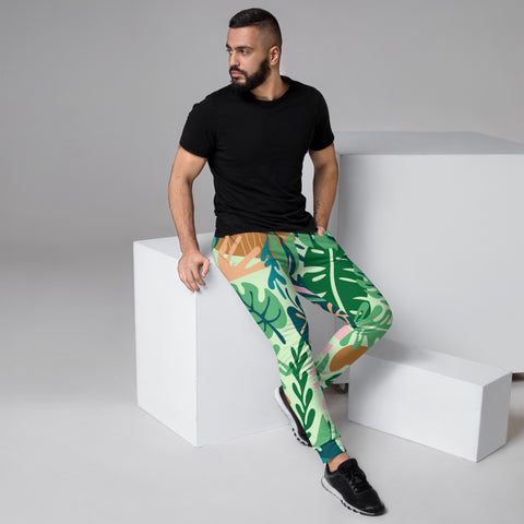 Green Palm Leaves Men's Joggers