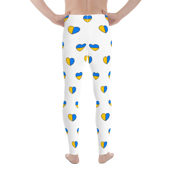 Blue Yellow Hearts Men's Leggings