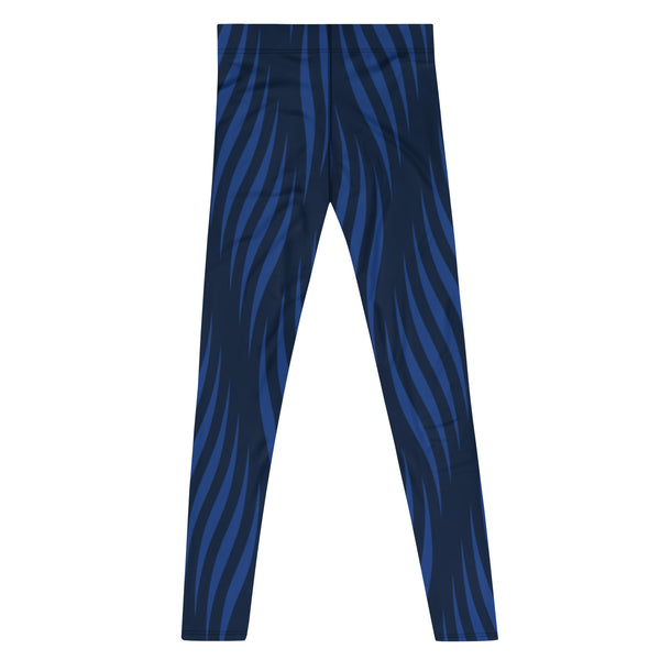 Blue Patterned Men's Leggings