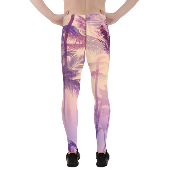 Purple Palm Tree Men's Leggings