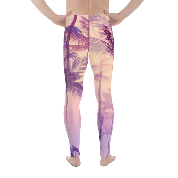 Purple Palm Tree Men's Leggings