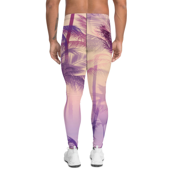 Purple Palm Tree Men's Leggings