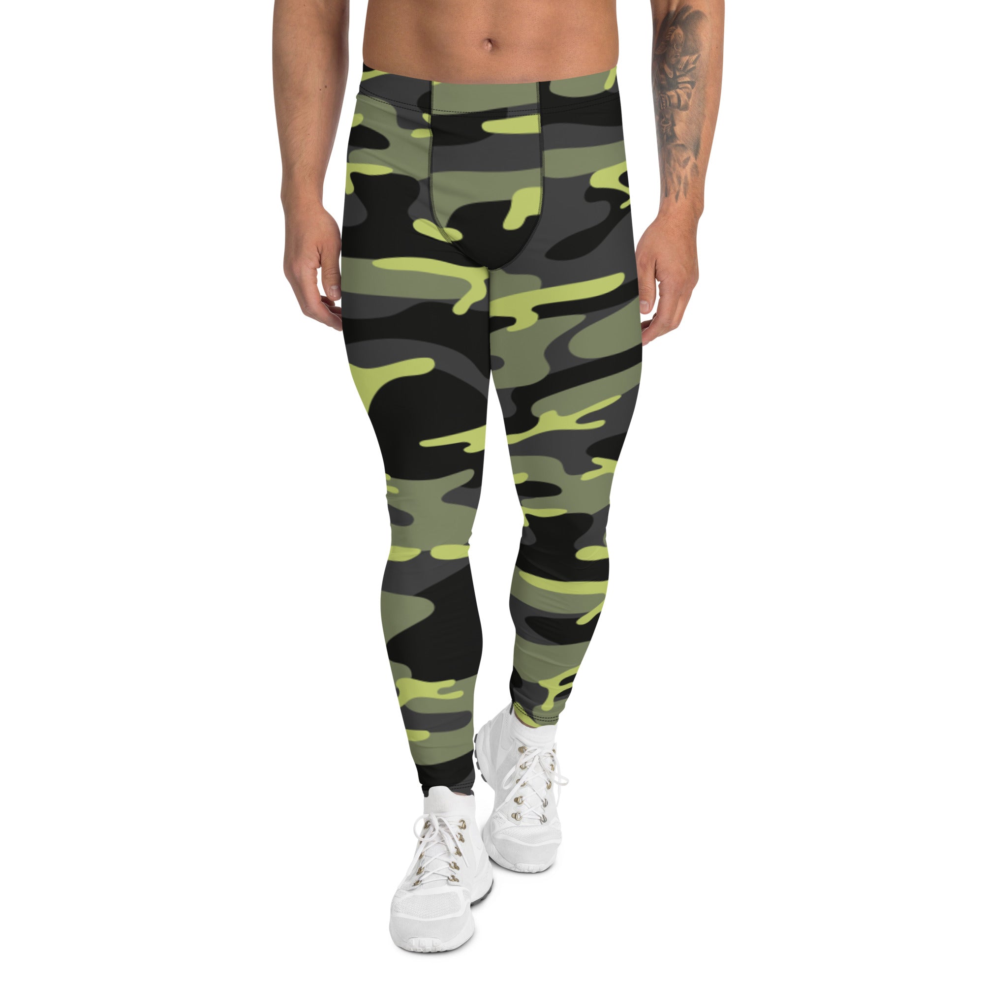 TheMogan Women's Army Camouflage Print High Rise Microfiber Full Length  Leggings Olive S - Walmart.com