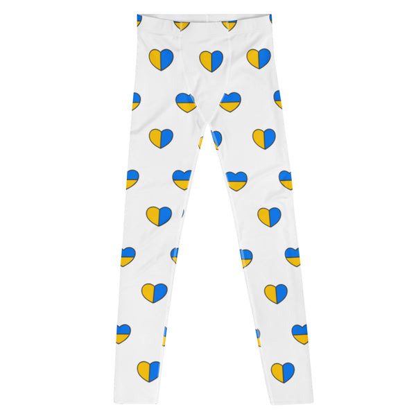 Blue Yellow Hearts Men's Leggings