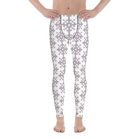 Purple Snow Flake Men's Leggings