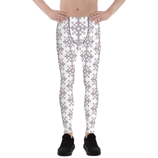 Purple Snow Flake Men's Leggings