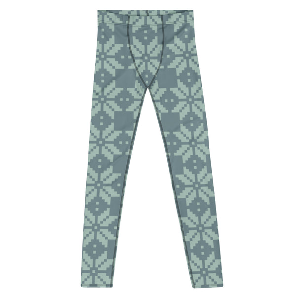 Green Snowflakes Men's Leggings