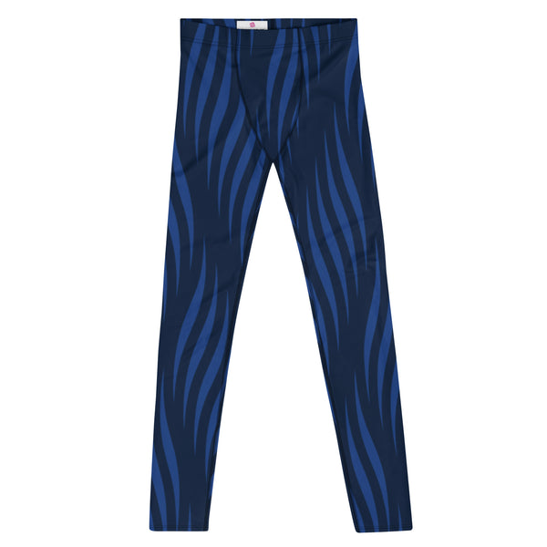 Blue Patterned Men's Leggings