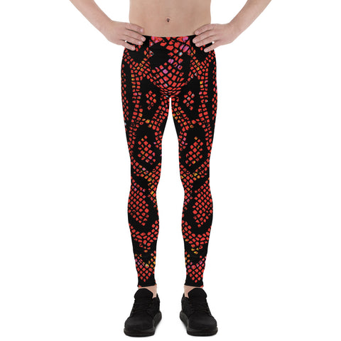 Red Snake Men's Leggings, Best Red Snake Print Sexy Meggings Men's Workout Gym Tights Leggings, Men's Compression Tights Pants - Made in USA/ EU/ MX (US Size: XS-3XL) Red Snake Men's Leggings, Best Red Snake Print Sexy Meggings Men's Workout Gym Tights Leggings, Men's Compression Tights Pants - Made in USA/ EU/ MX (US Size: XS-3XL) 